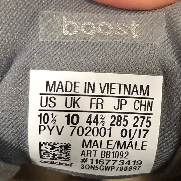 Adidas Ultra Boost 3.0 Grey Leather Cage Sneakers - Picture 6 of 8